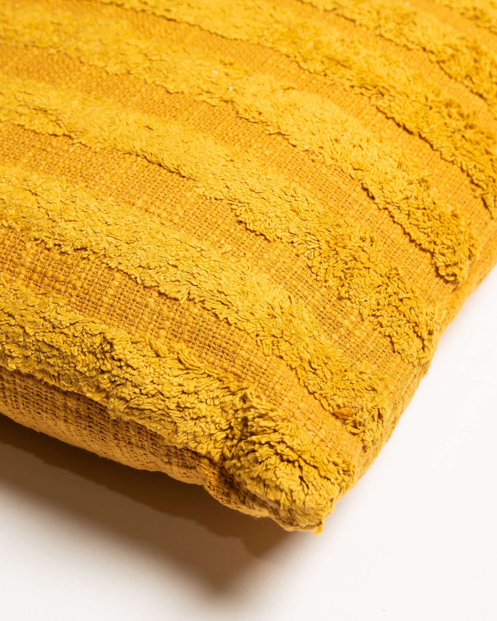 Tufted Stripe Cushion - Mustard