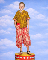 Kids Keiko Shirt - Mustard Seersucker