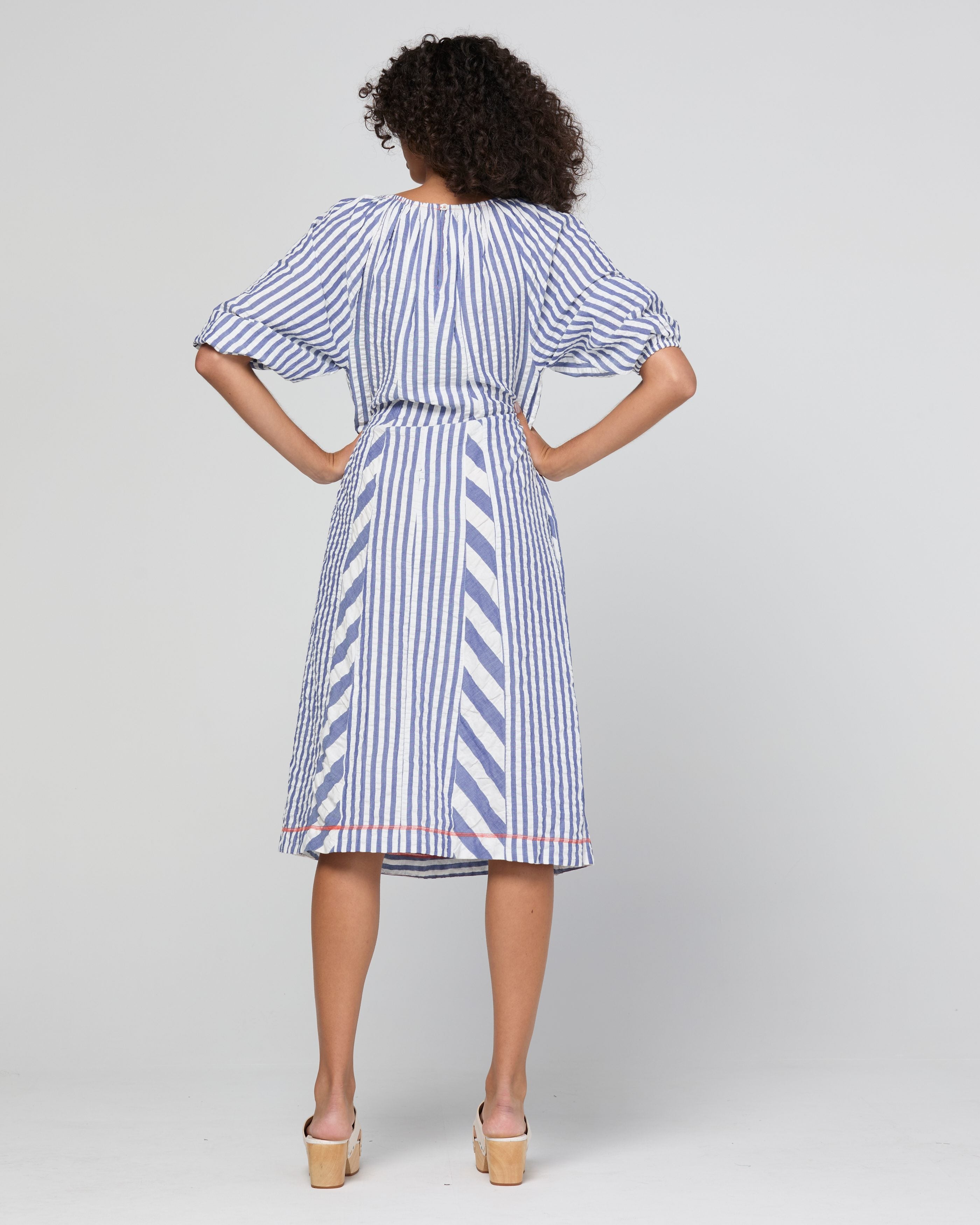 Lucia Dress  - Ocean Stripe