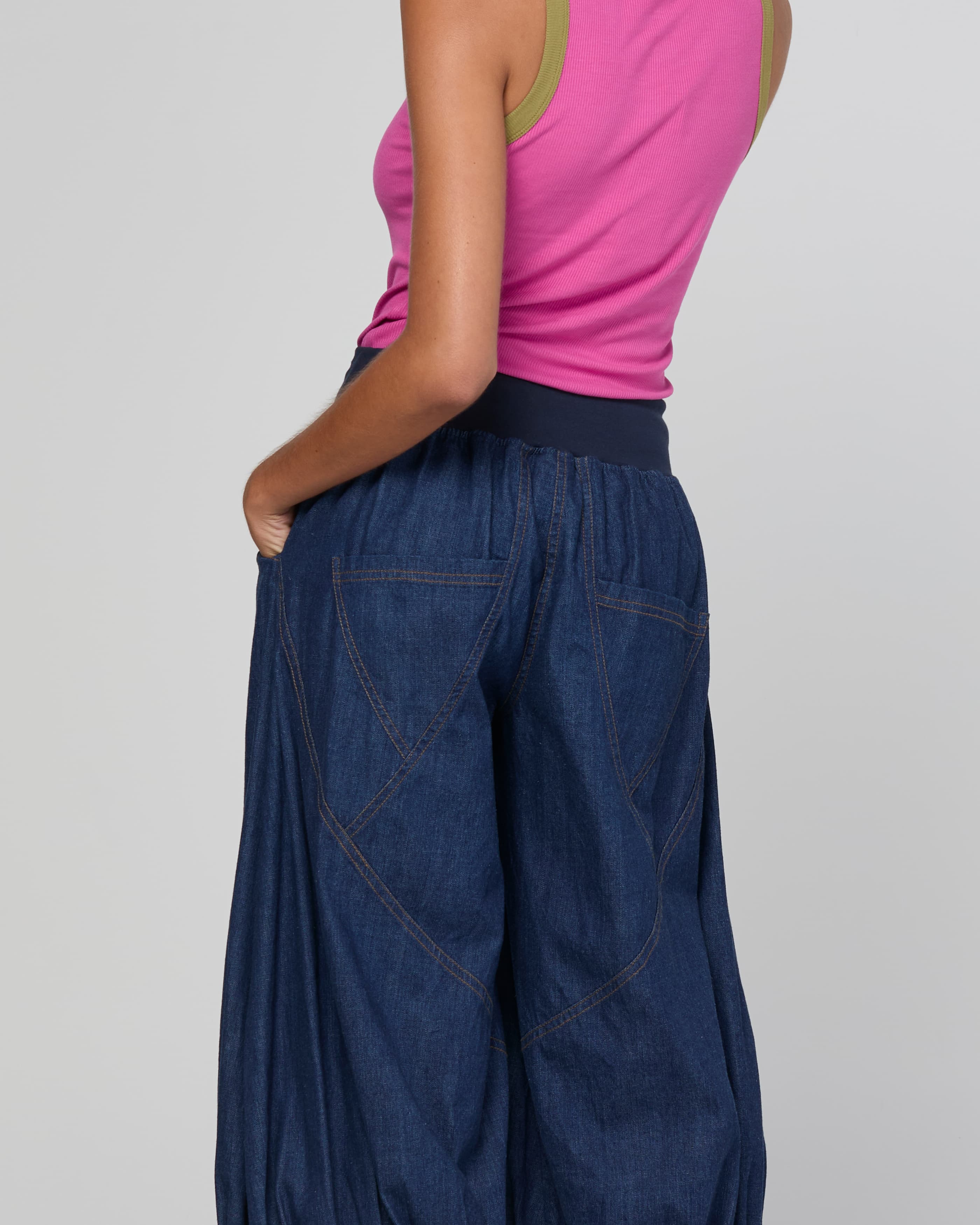 Guru Pant - Dark Denim Contrast Stitching