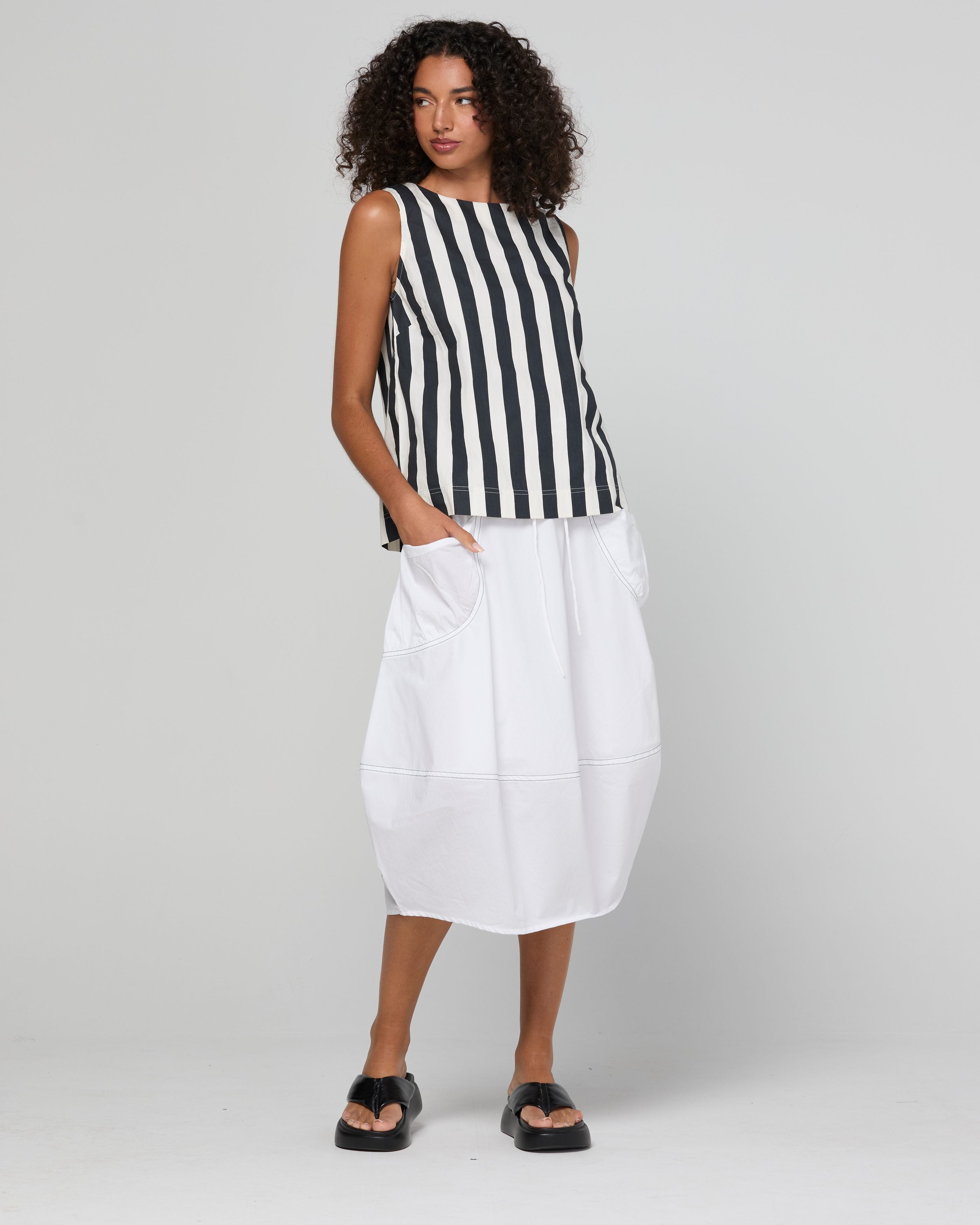 Shiro Top - Mono Stripe