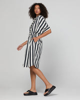 Shiro Shirt Dress - Mono Stripe