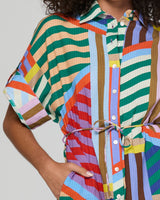 Maui Shirt Dress - Liquorice Stripe