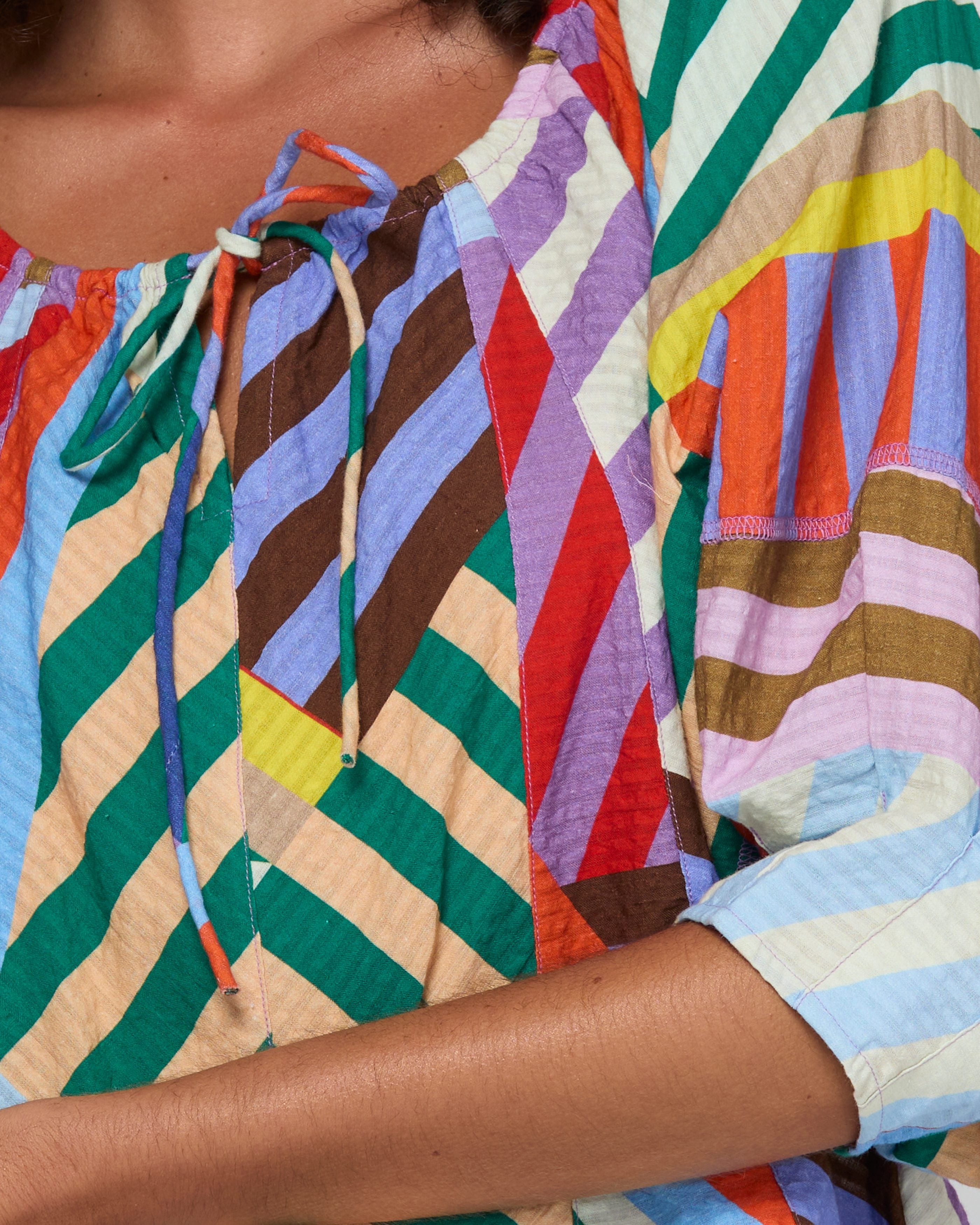 Lucia Top - Liquorice Stripe