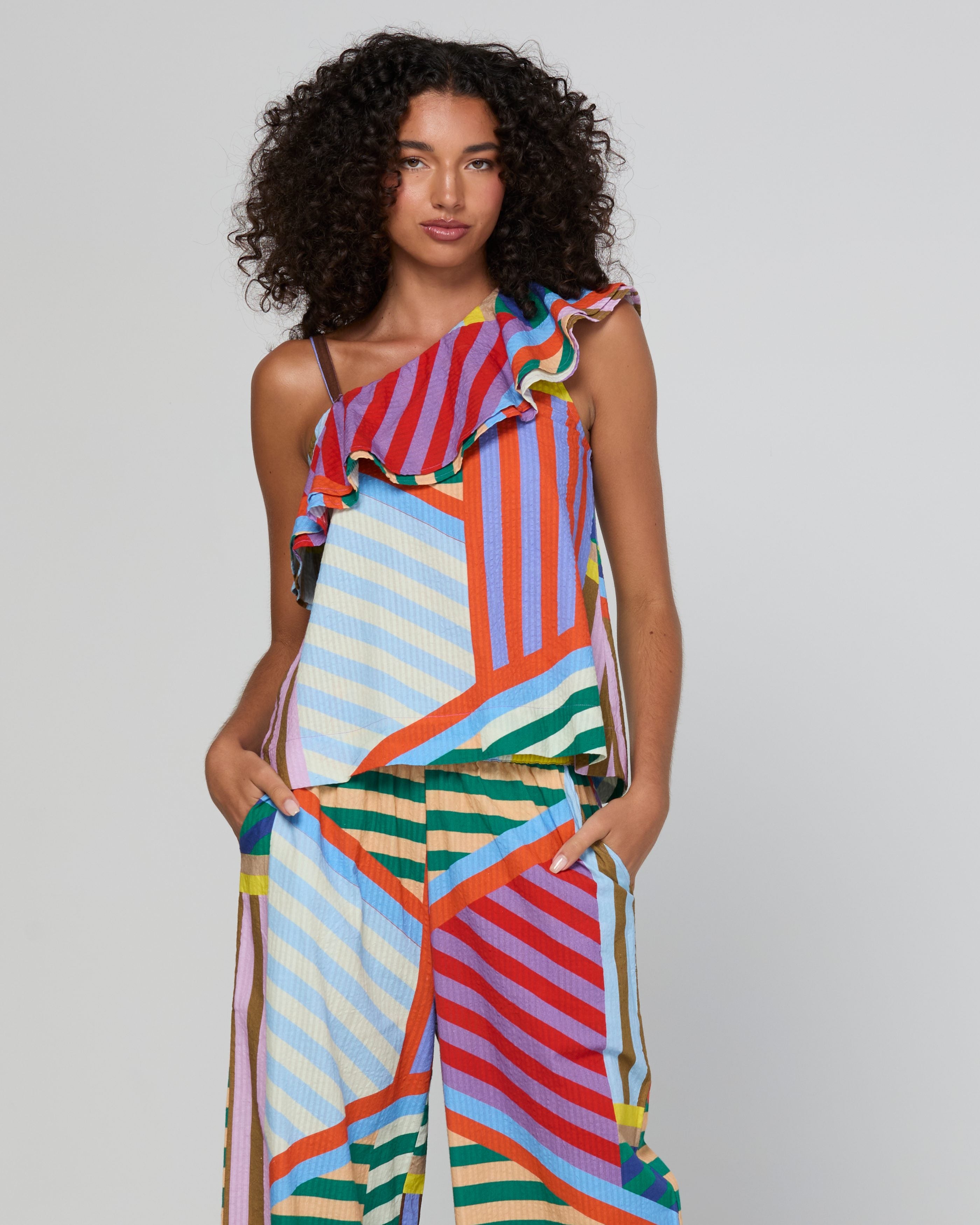 Sasha Top - Liquorice Stripe