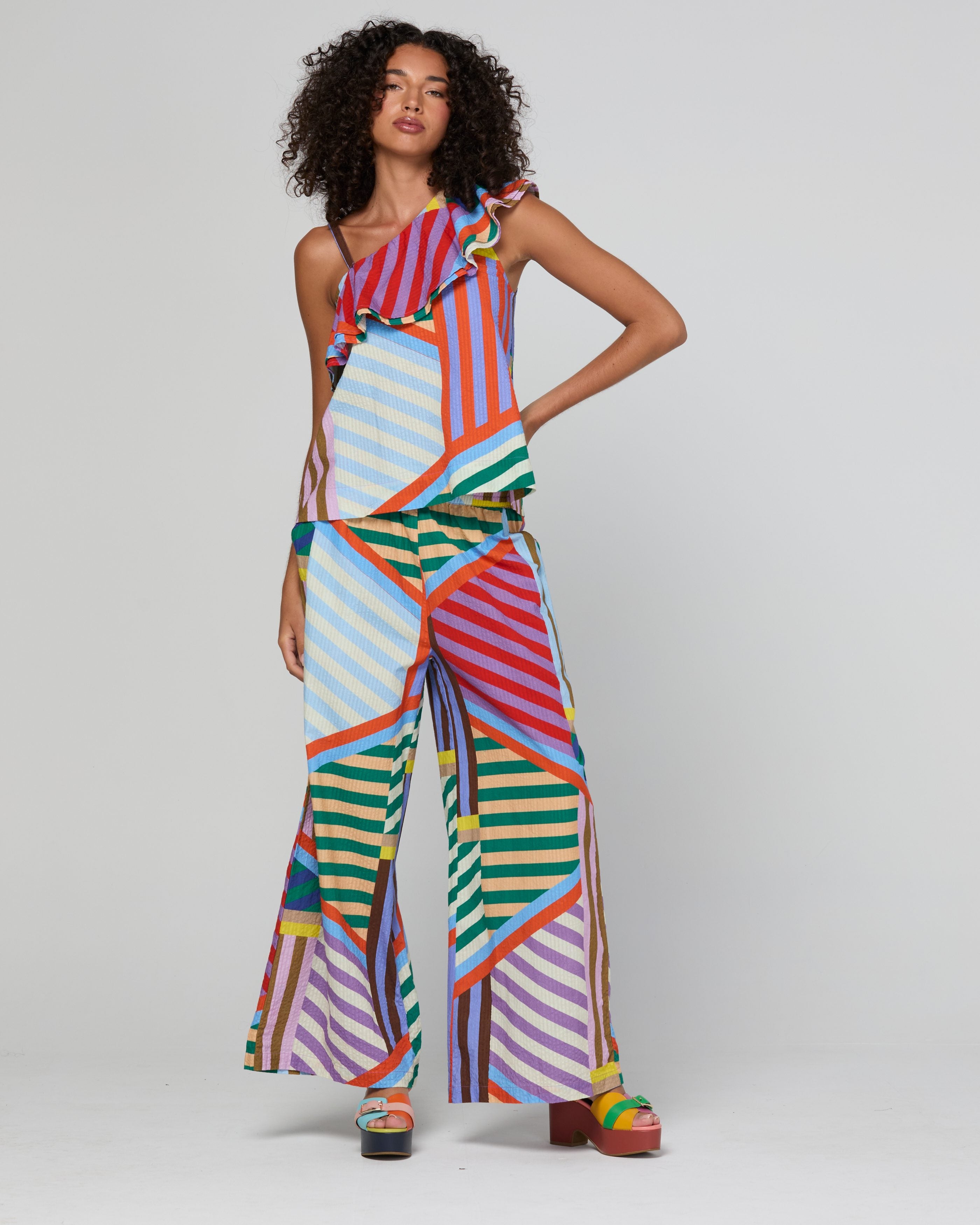 Harper Pant - Liquorice Stripe