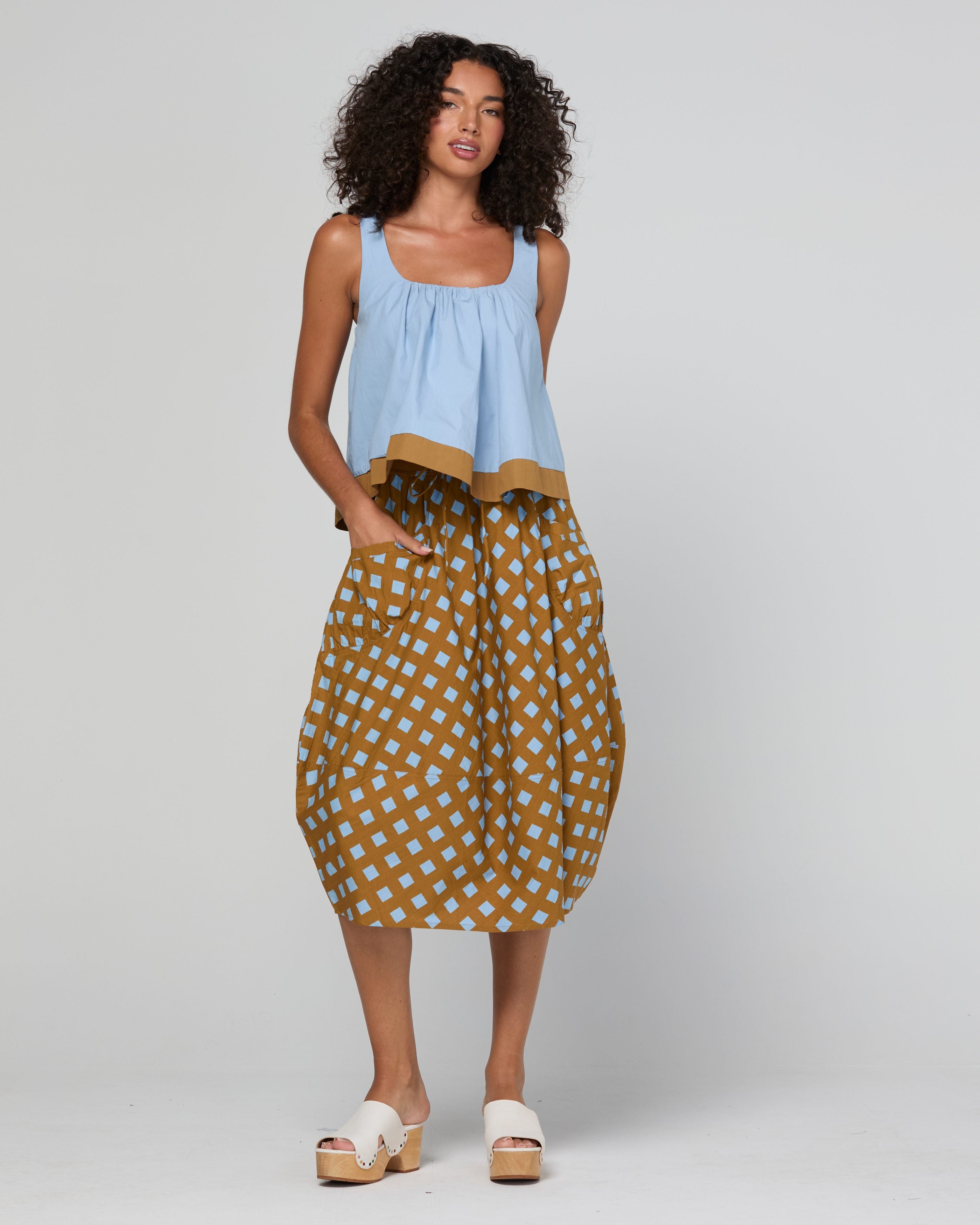 Guru Skirt - Geo Check