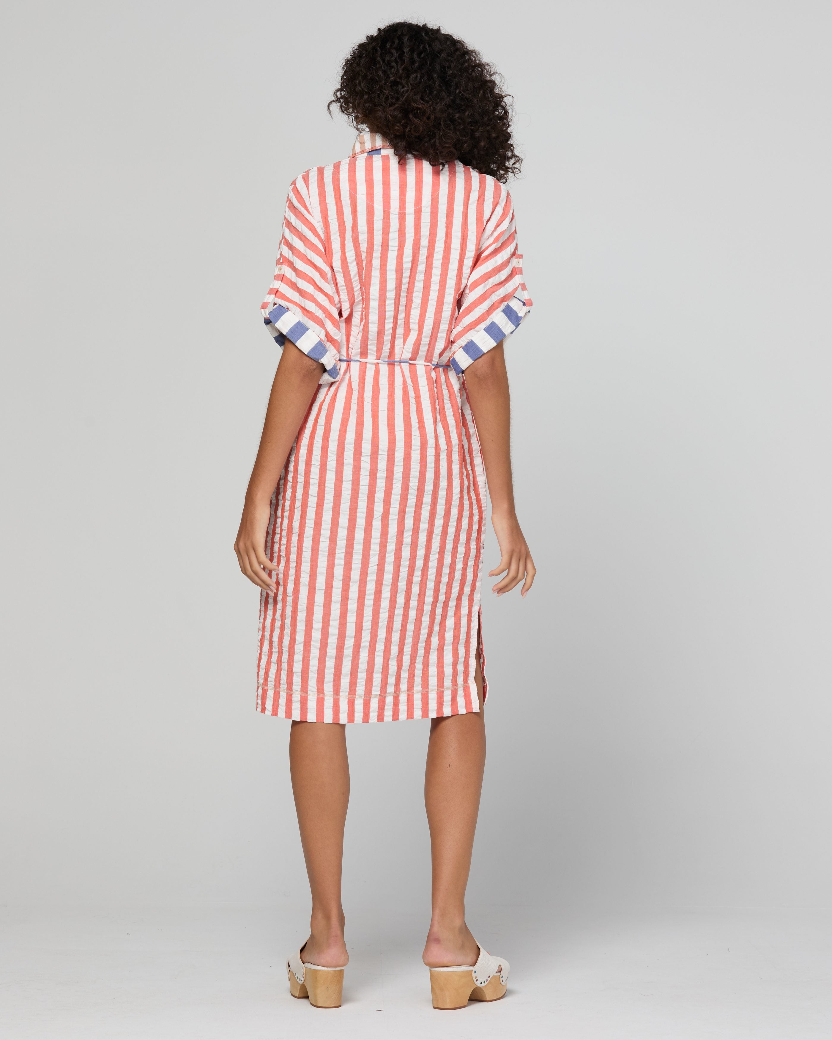 Maui Shirt Dress - Watermelon Stripe