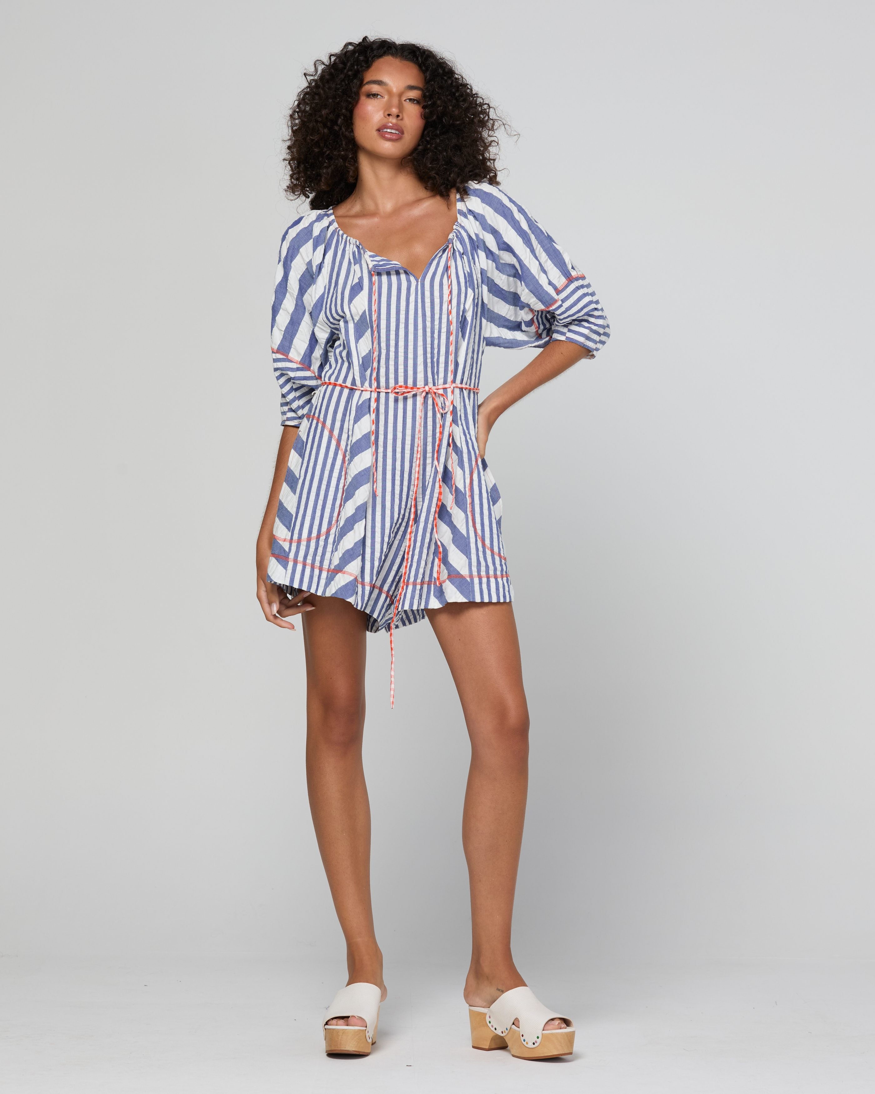 Lucia Playsuit - Ocean Stripe