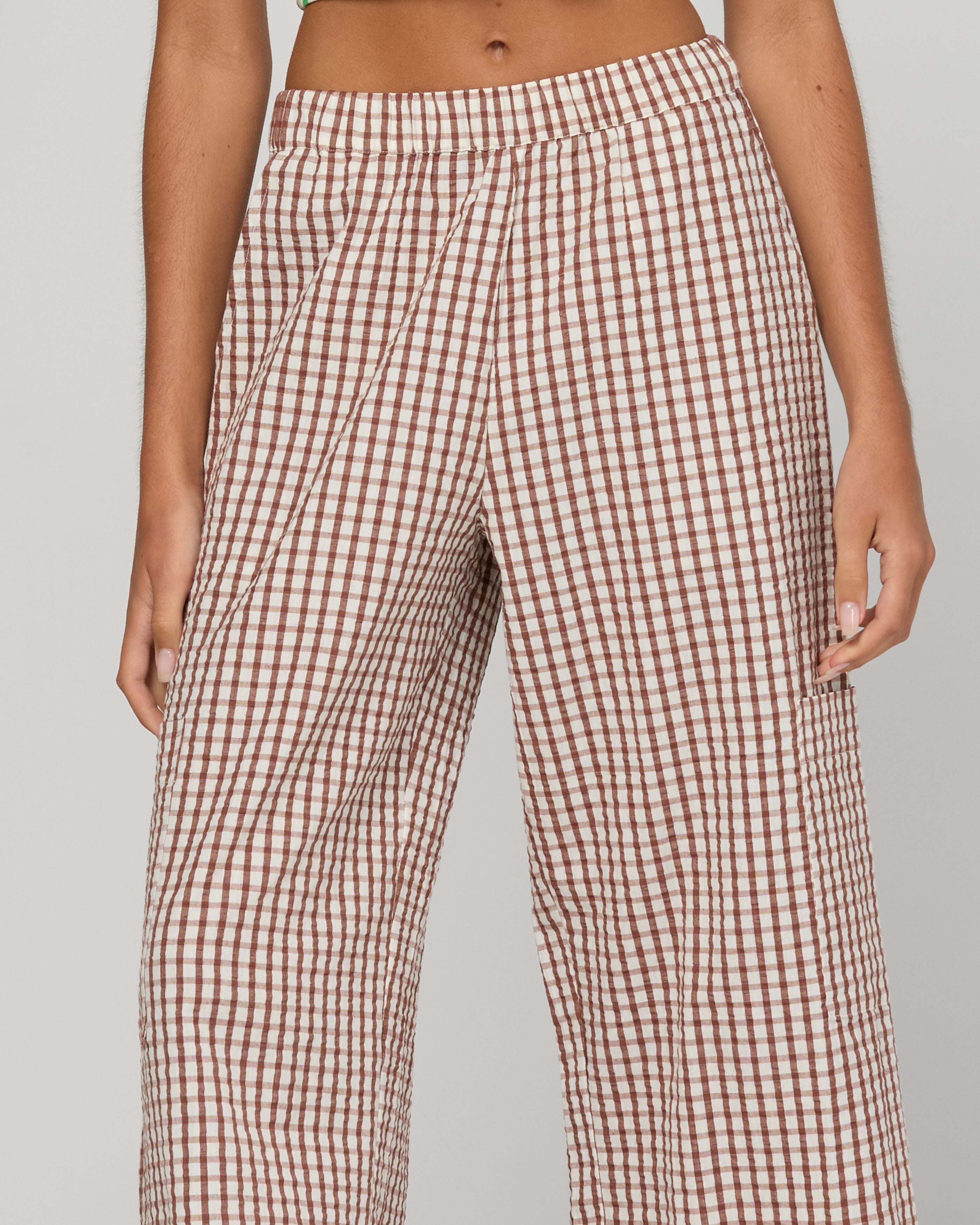 Evelina Pant - Cocoa Gingham
