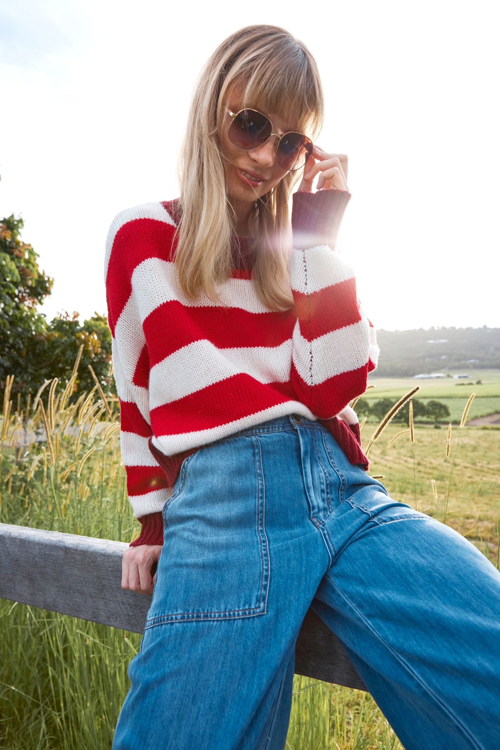Wally Jumper- Red Stripe