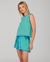 Rose Top - Green Seersucker