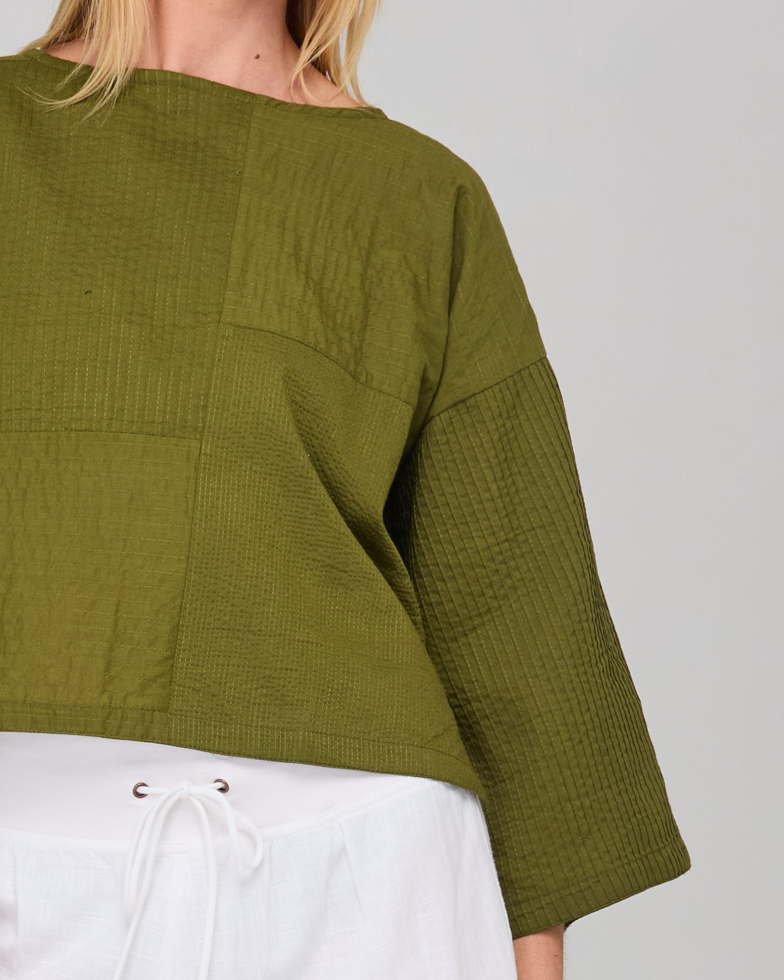 Dimple Top - Khaki