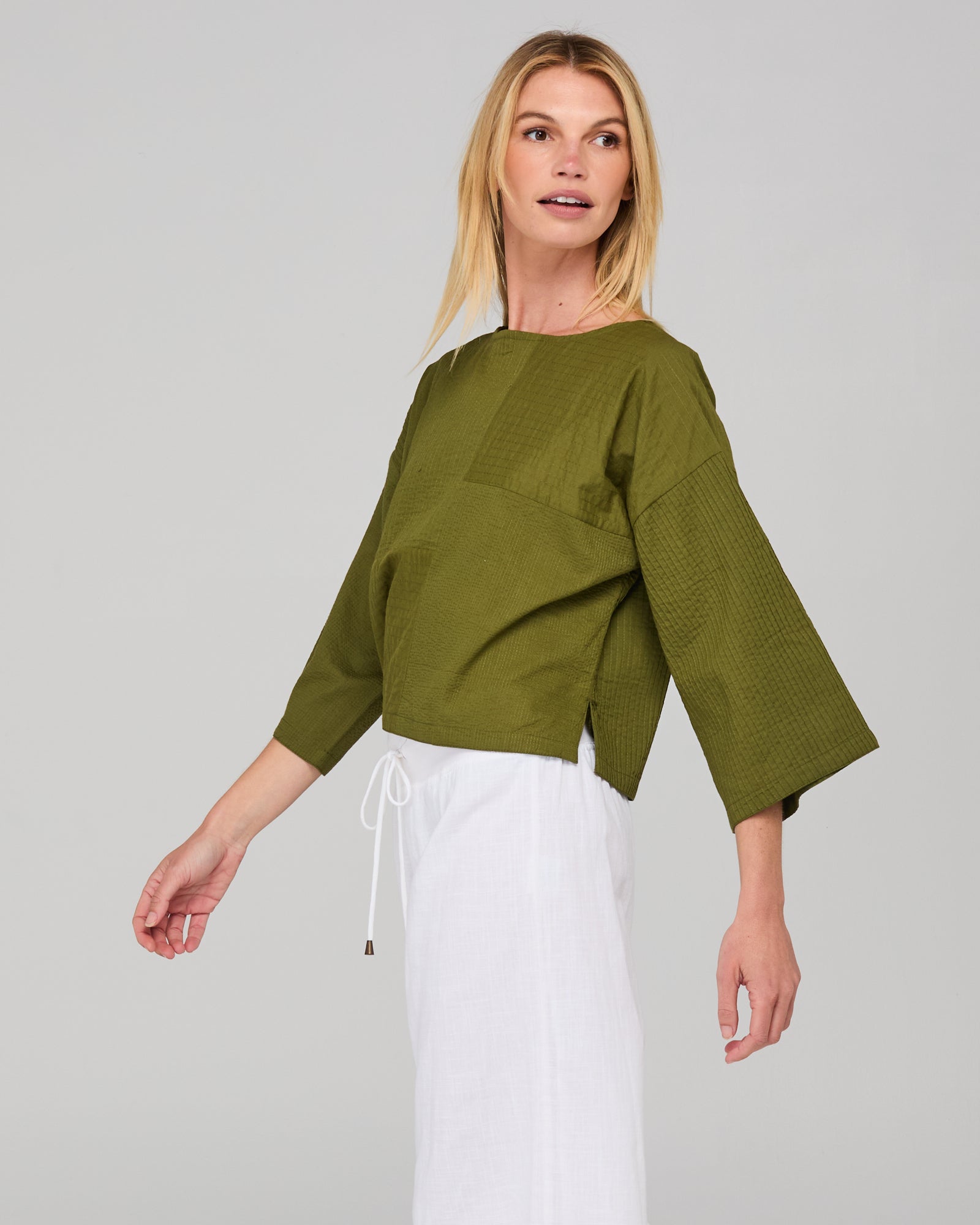 Dimple Top - Khaki