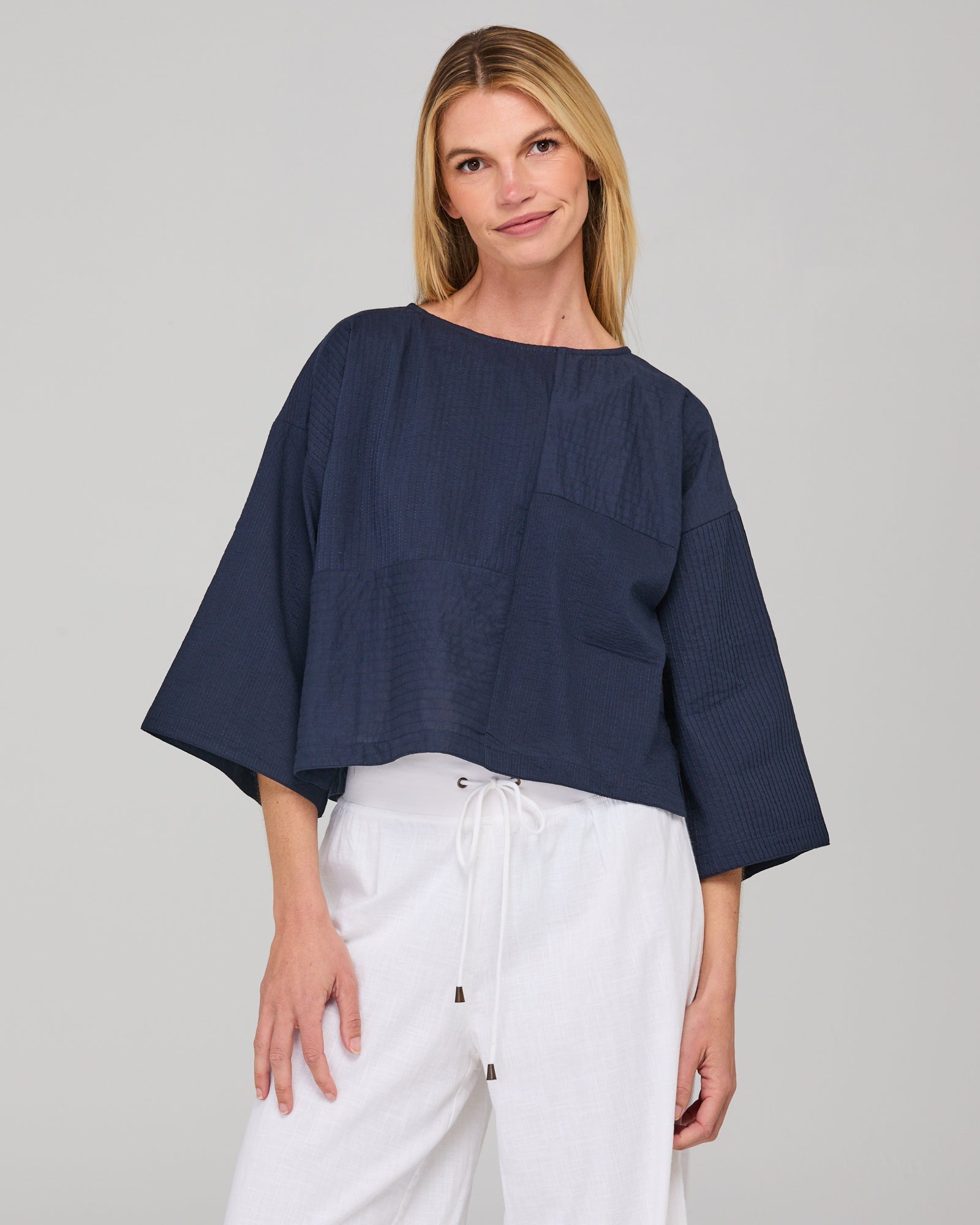 Dimple Top - Navy