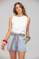 Izzy Belt - Aqua/Fiore