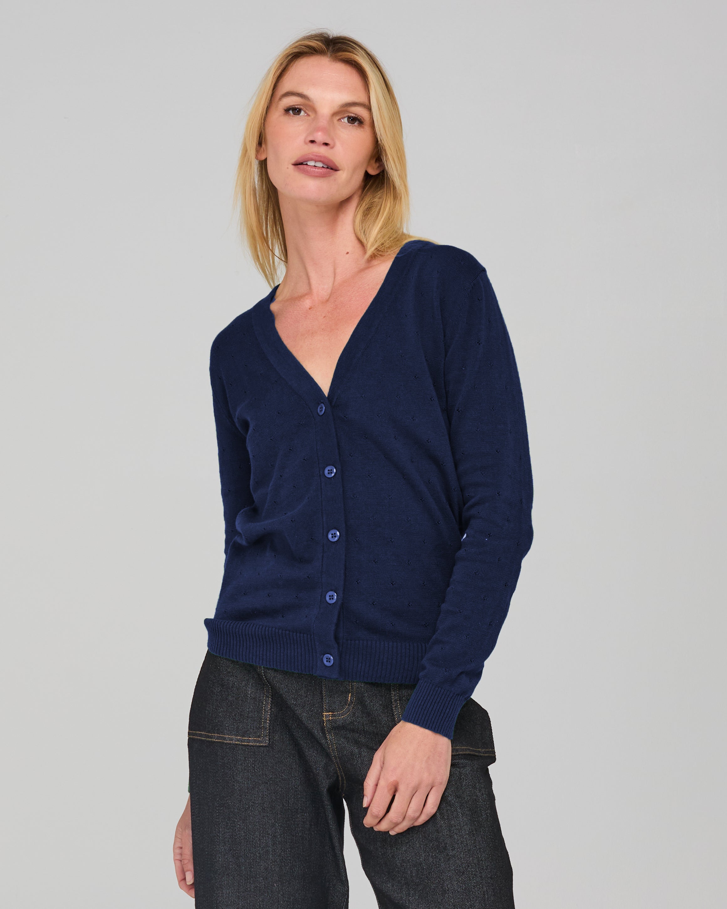 Lora Cardigan - Aubergine
