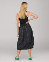 Guru Skirt - Black/White Stitching