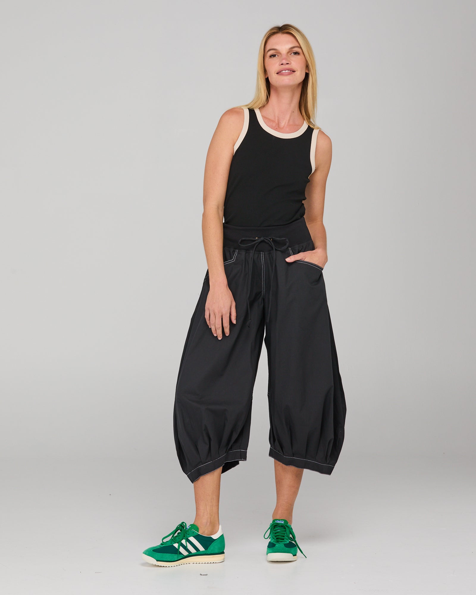 Guru Pant - Black/White Stitching