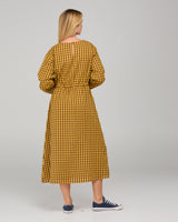 Akari Dress - Mustard Seersucker