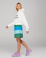 Meeko Embroidered Jumper  - White Multi