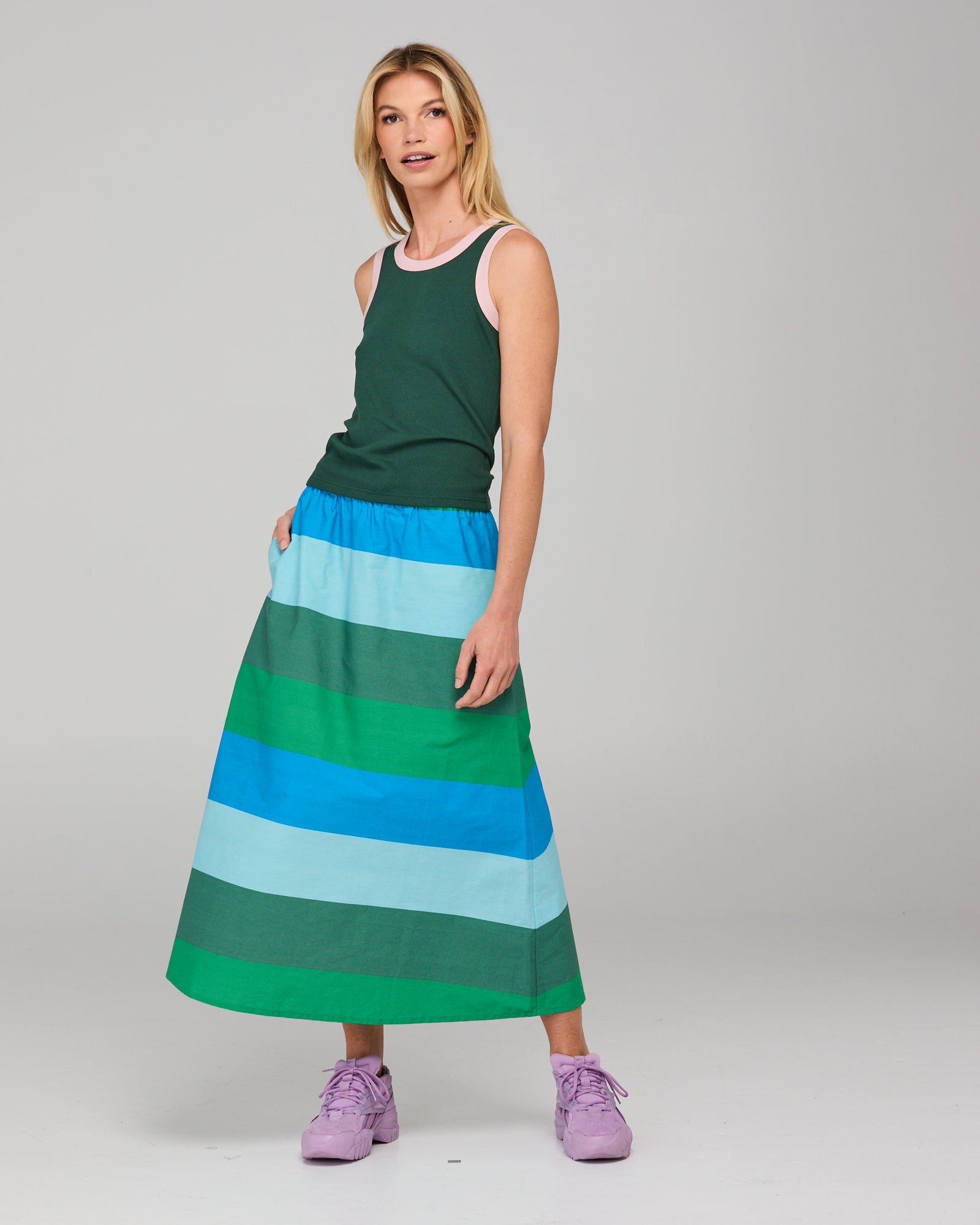 Lini Skirt - Emi Blue