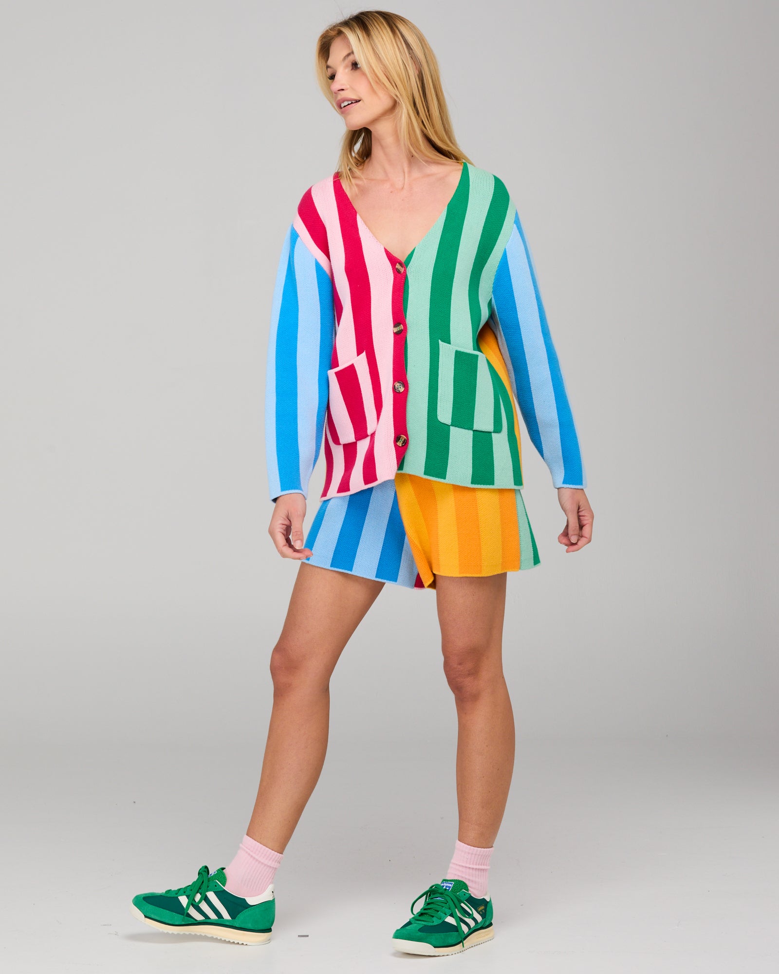 Rainbow Cardigan - Rainbow Stripe