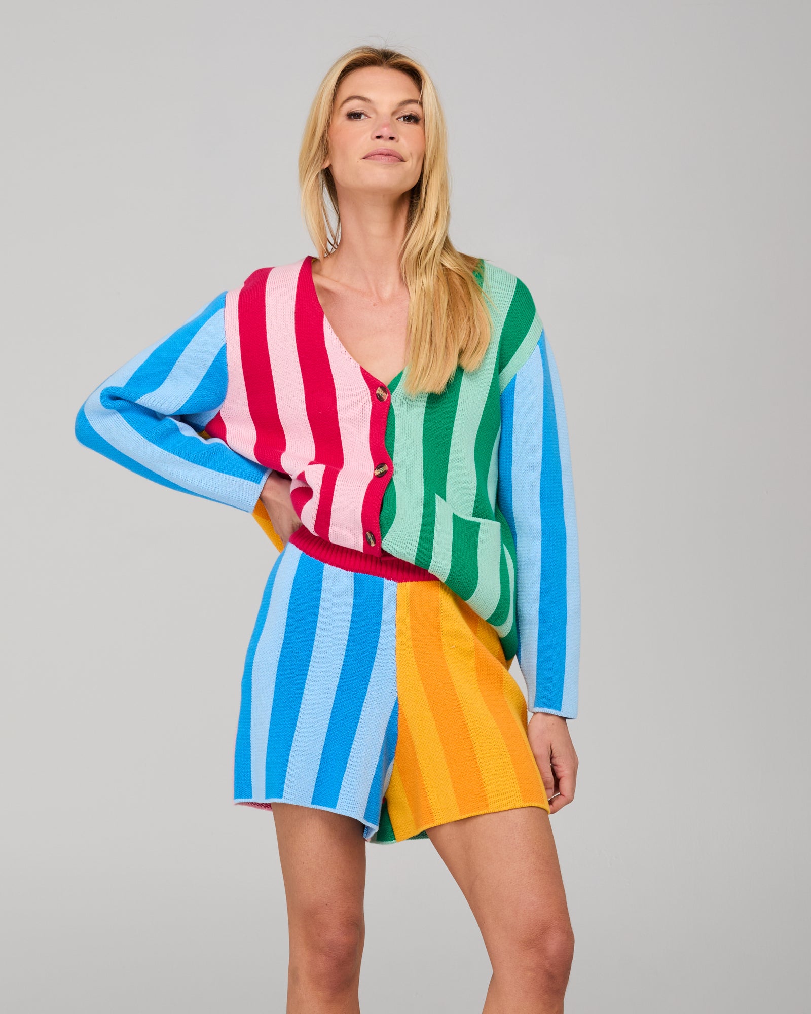 Rainbow Cardigan - Rainbow Stripe