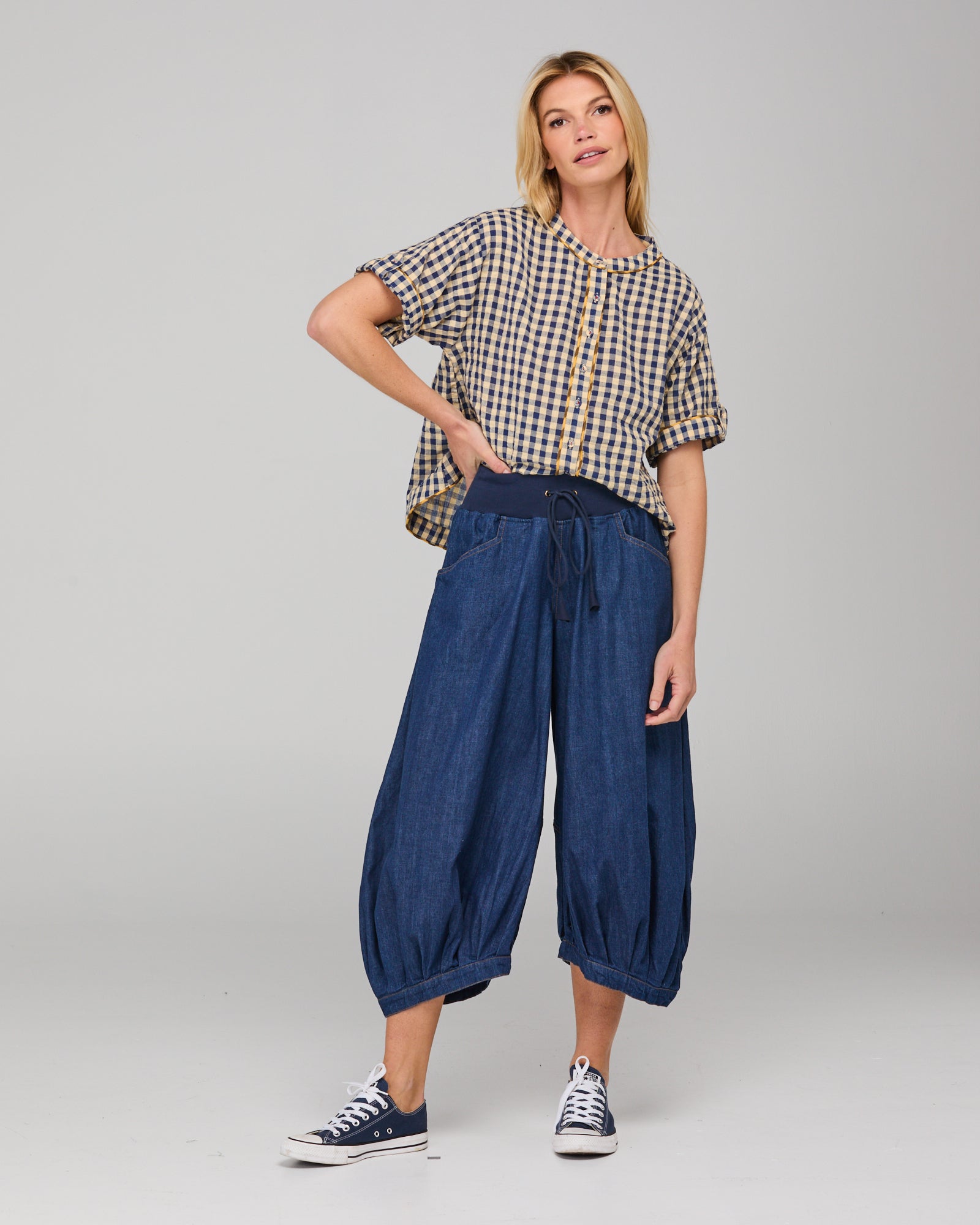 Guru Pant - Dark Denim Contrast Stitching