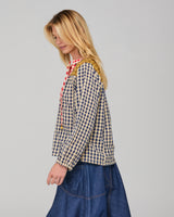 Fleetwood Top - Navy Spliced Seersucker