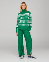 Zena Pant - Green Stripe