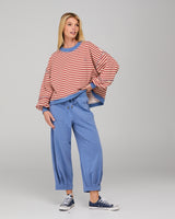 Guru Sweater - Washed Maroon Stripe