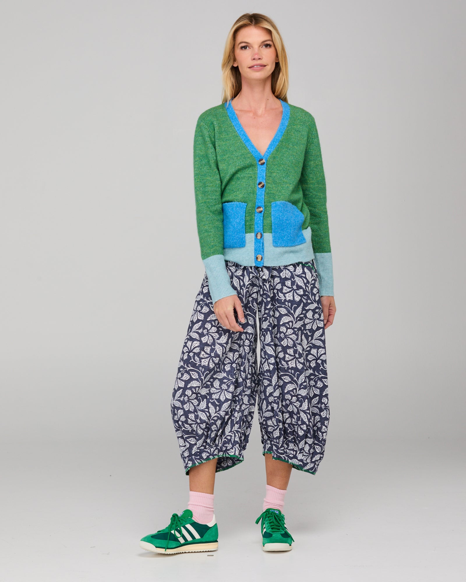 Poet Cardigan - Green Multi