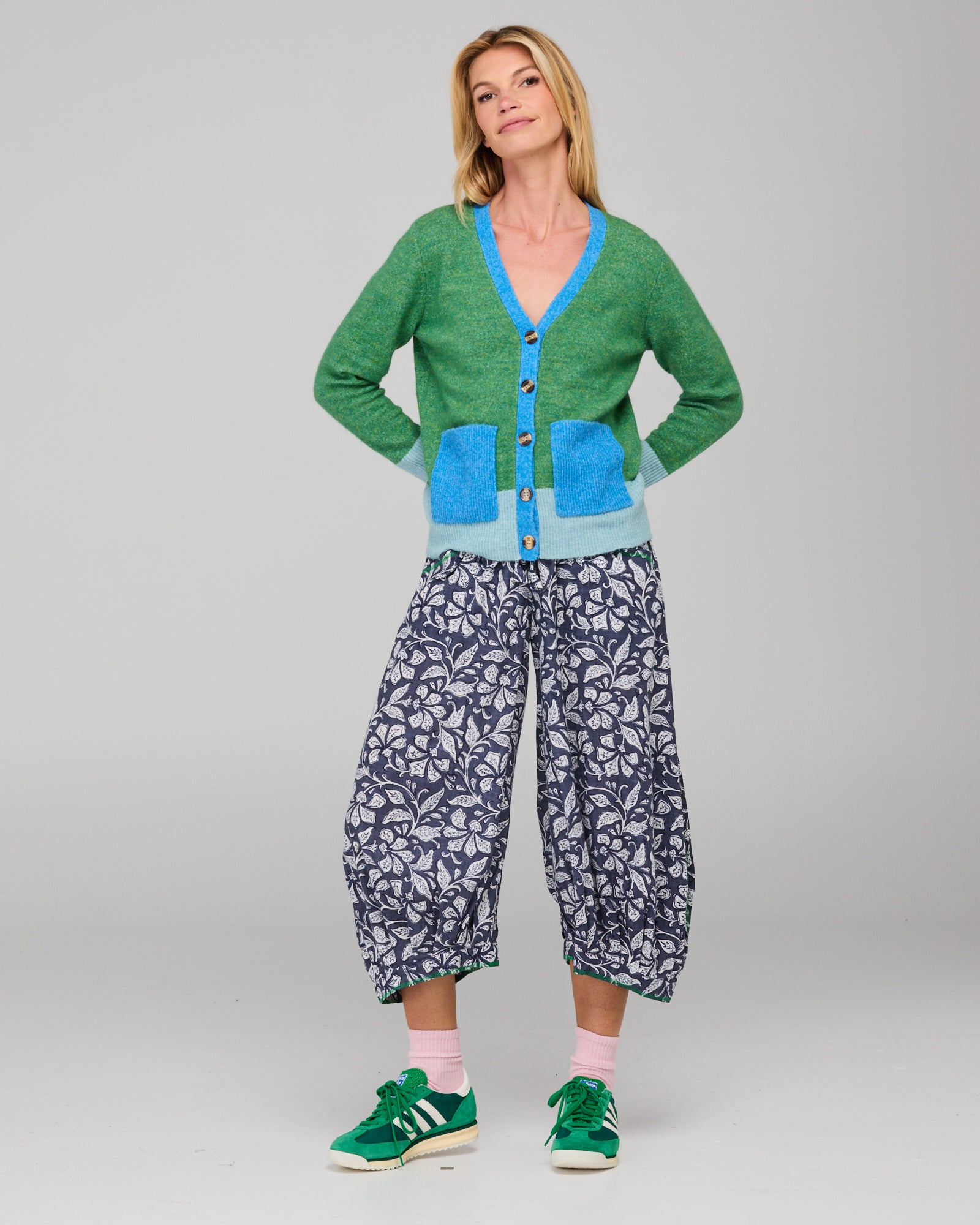 Poet Cardigan - Green Multi