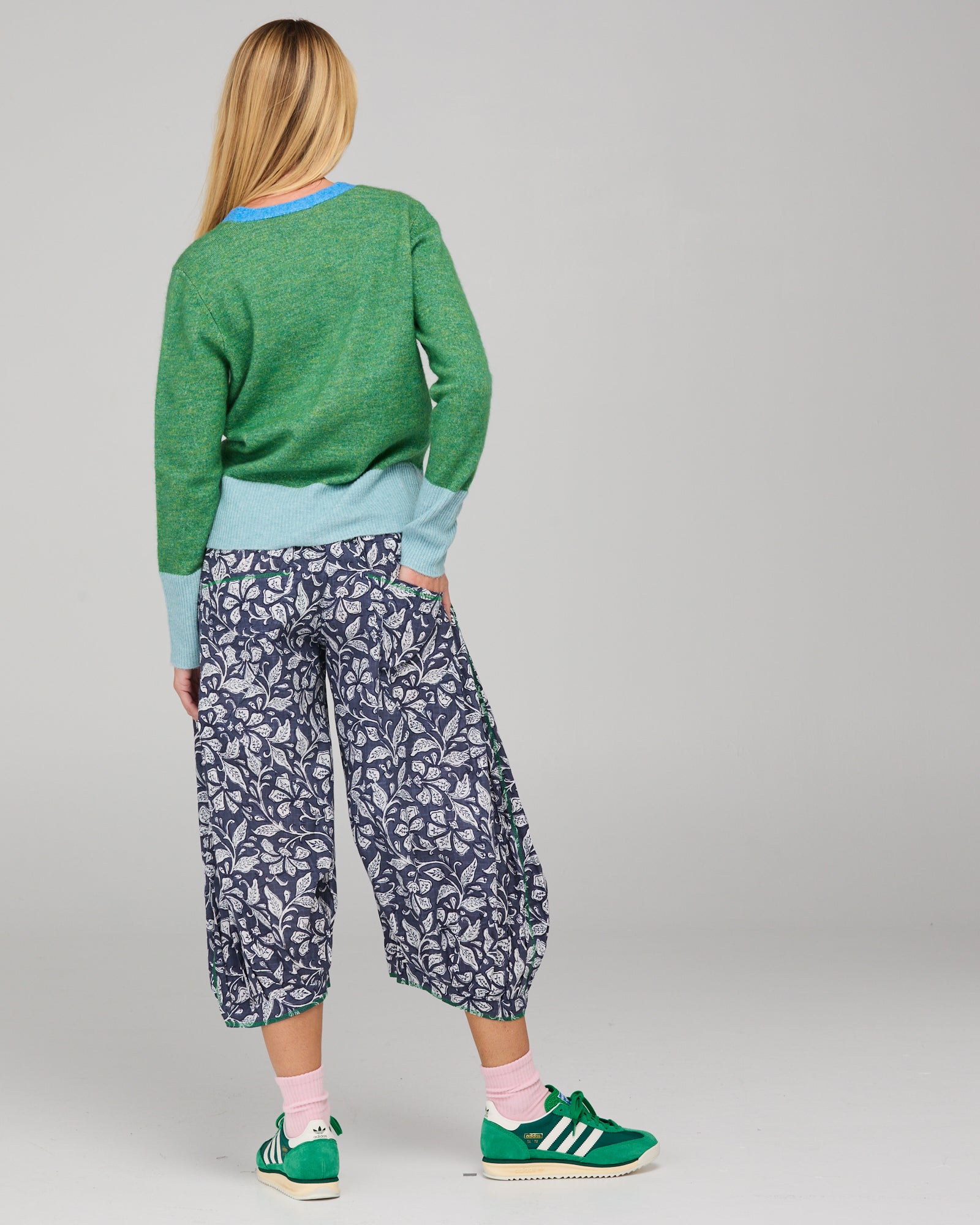 Poet Cardigan - Green Multi