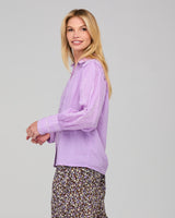 Yuna Shirt Embroidered  - Purple