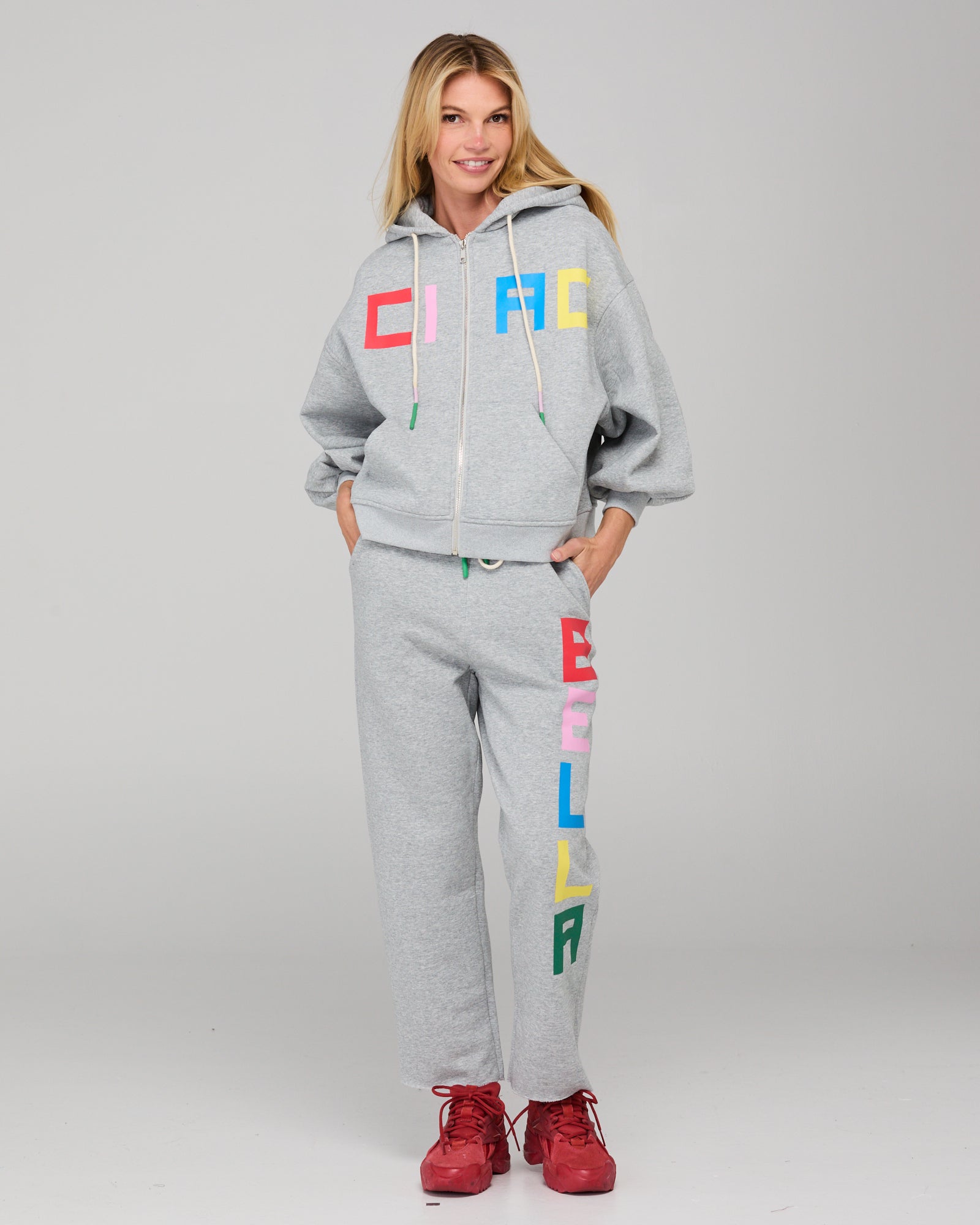 Bella Track Pant - Grey Marle