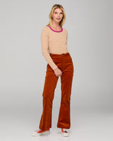 Bellissimo L/S Top - Caramel/Cream Stripe