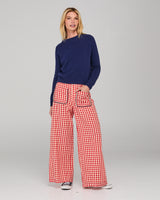 Fay Pant - Red Seersucker