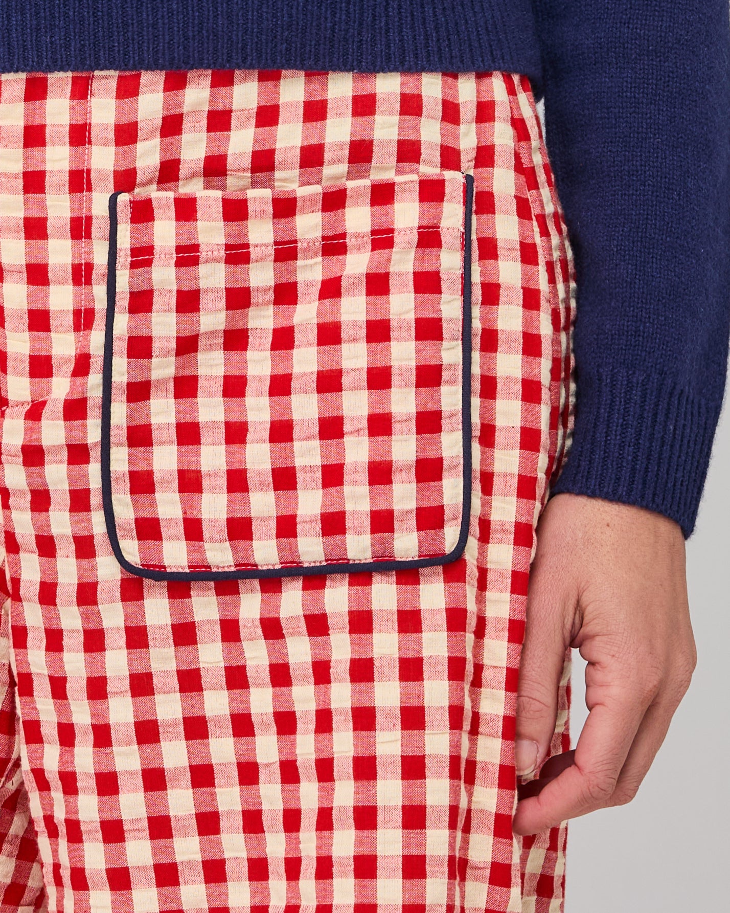 Fay Pant - Red Seersucker