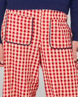 Fay Pant - Red Seersucker