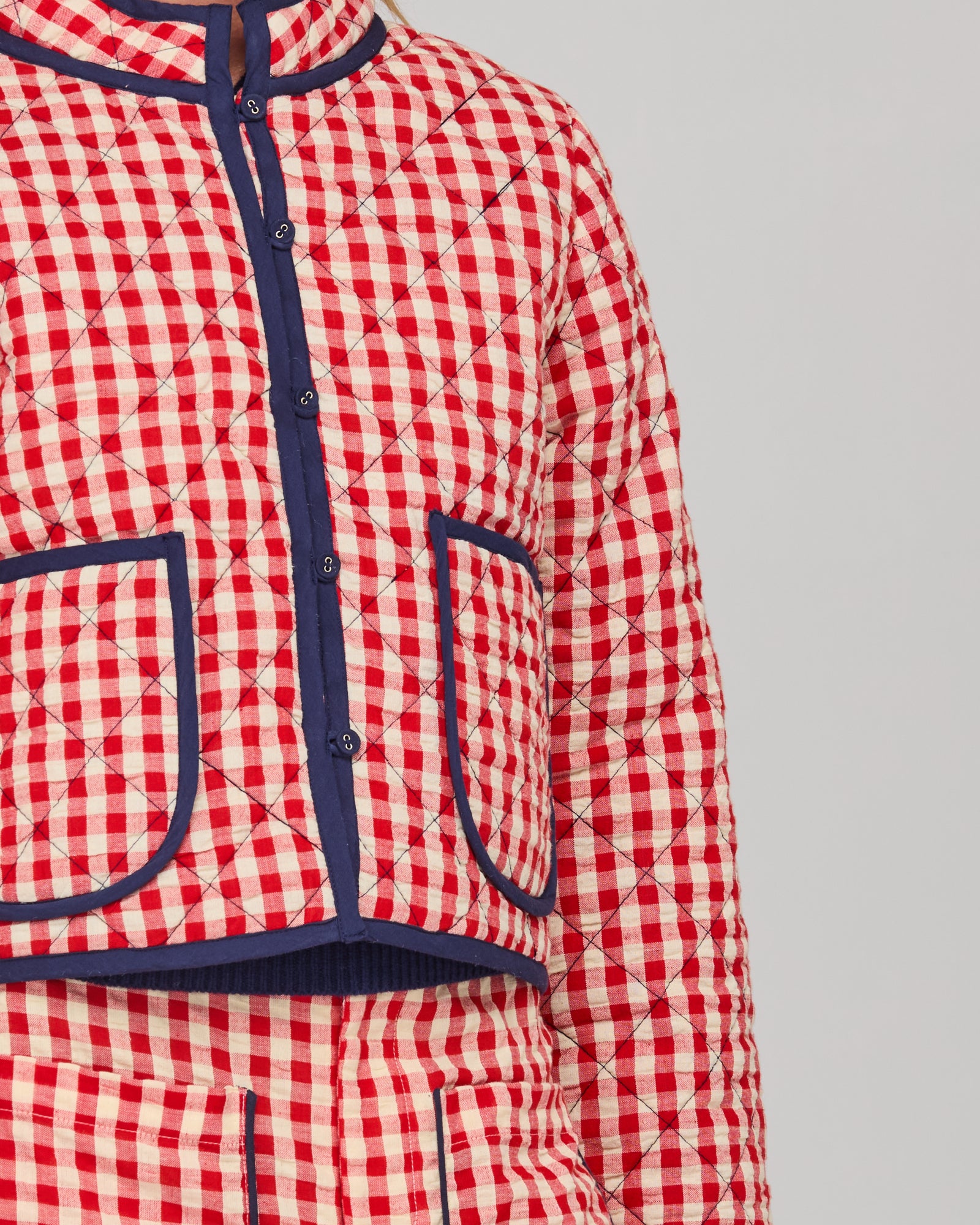 Mizuki Jacket - Red Seersucker