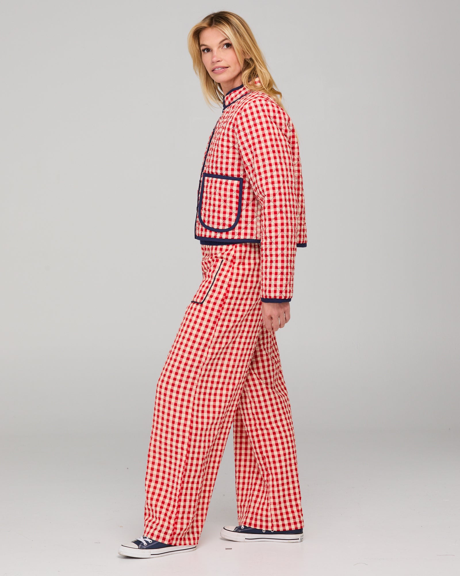 Mizuki Jacket - Red Seersucker