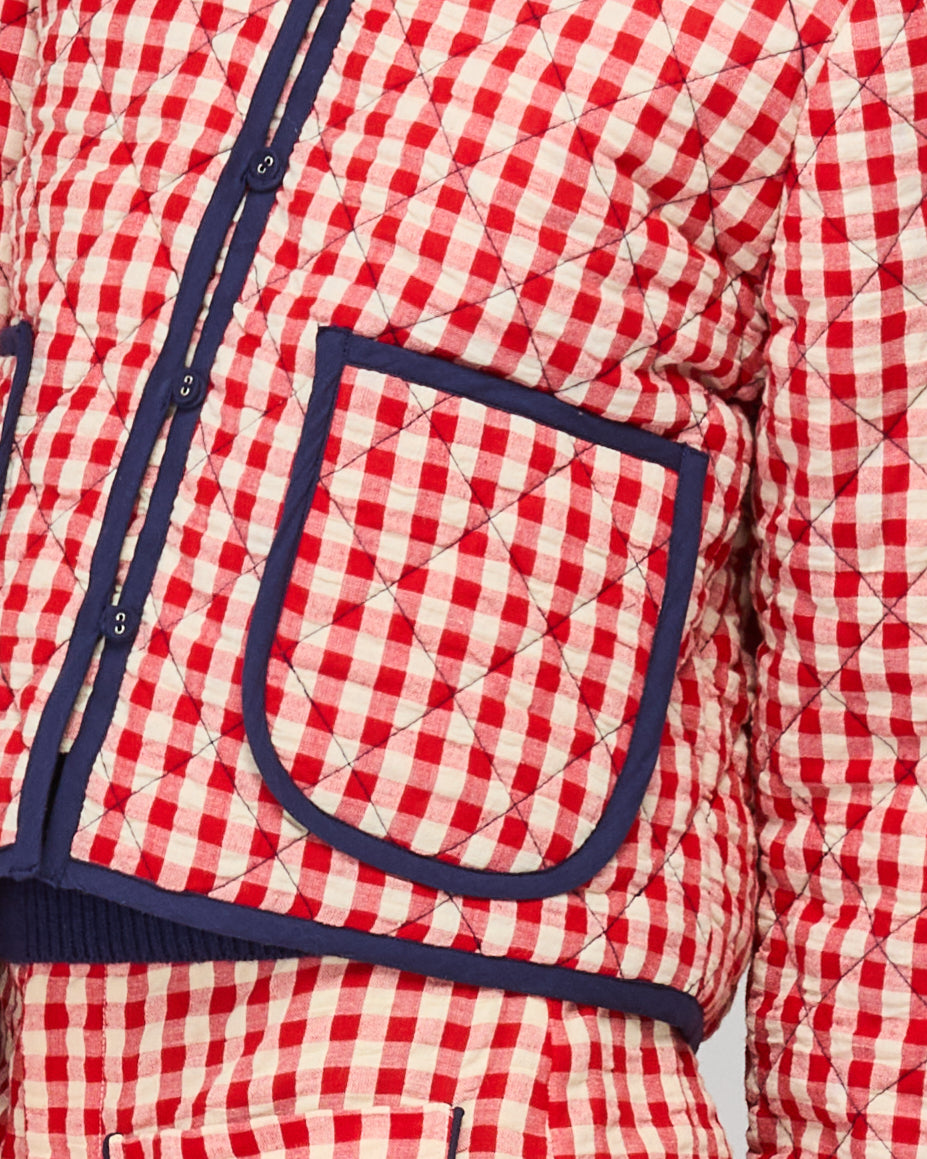 Mizuki Jacket - Red Seersucker