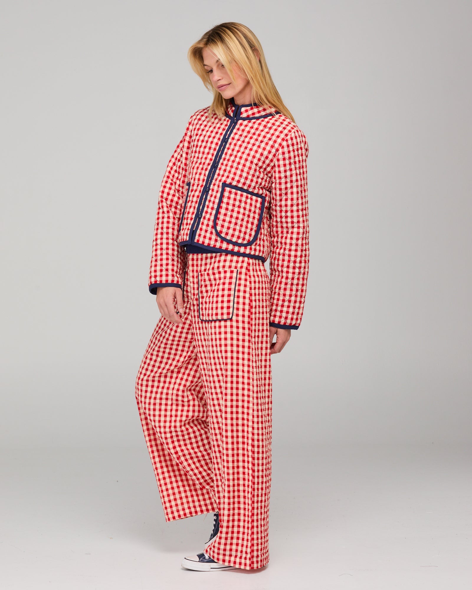 Mizuki Jacket - Red Seersucker