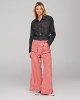 Fay Pant - Red Seersucker