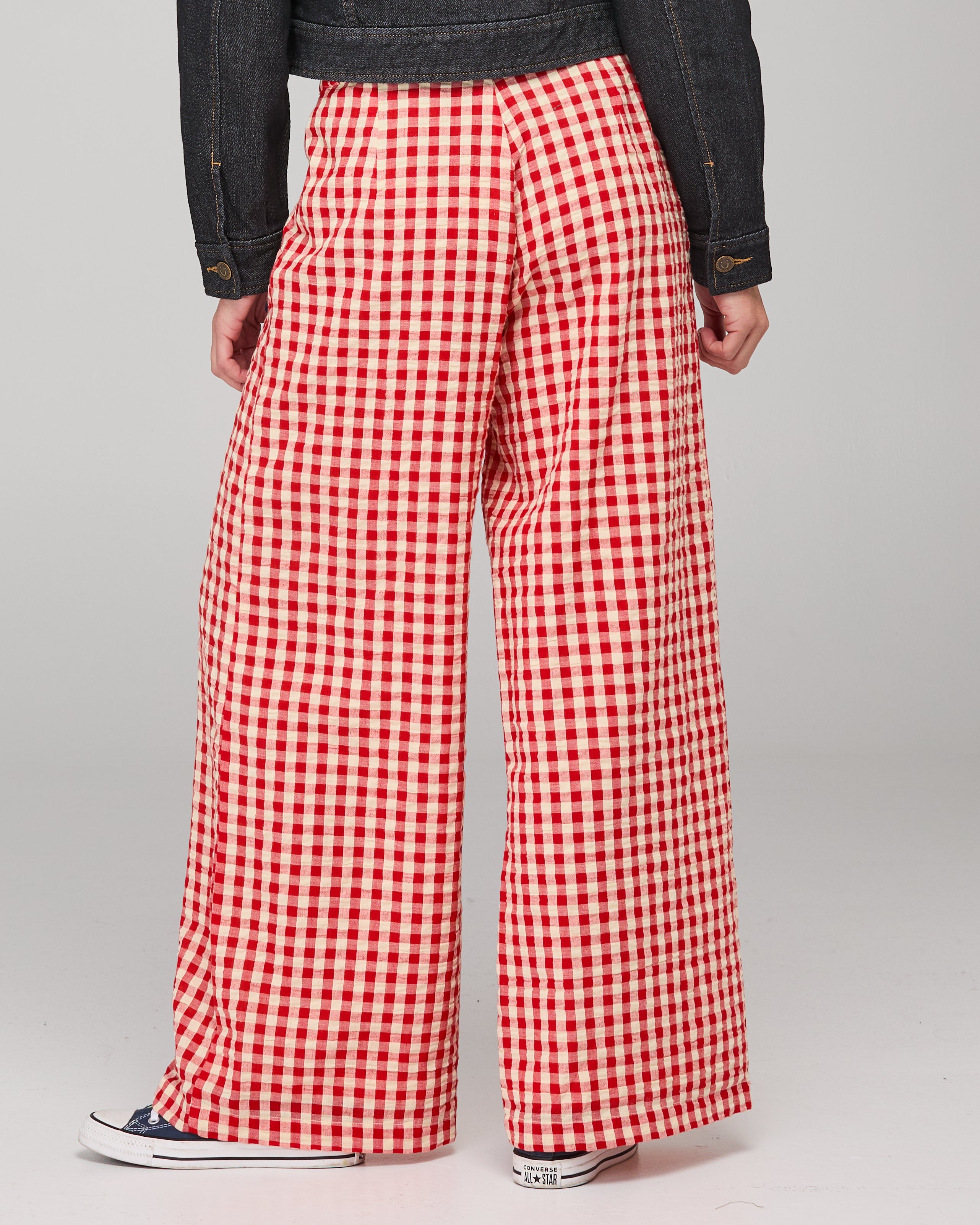 Fay Pant - Red Seersucker