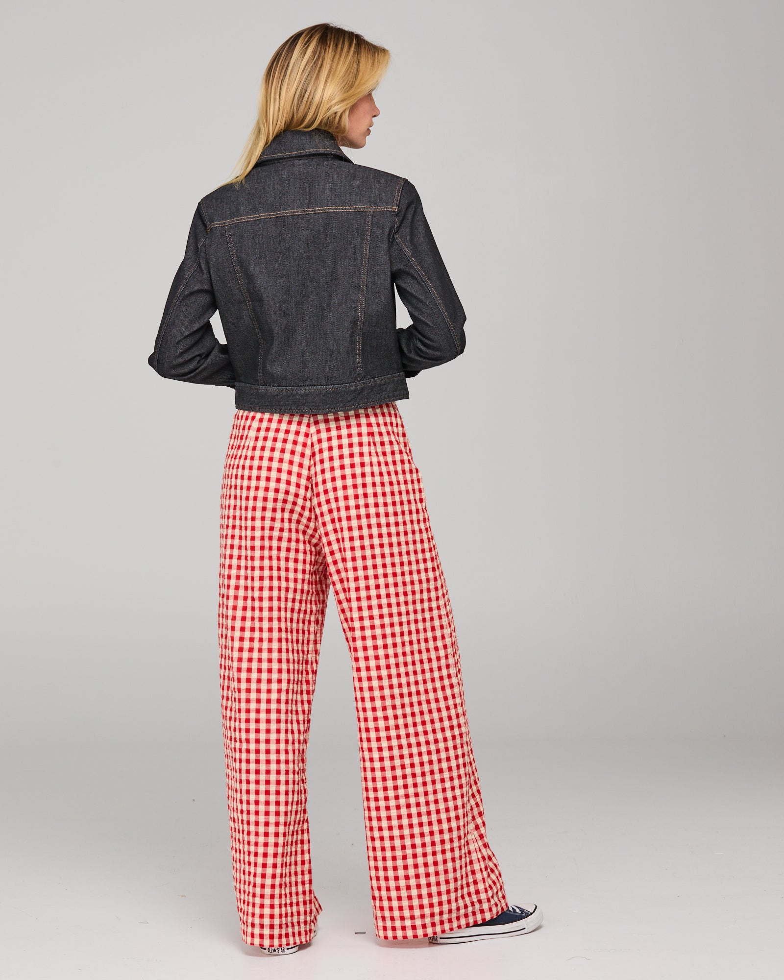 Fay Pant - Red Seersucker