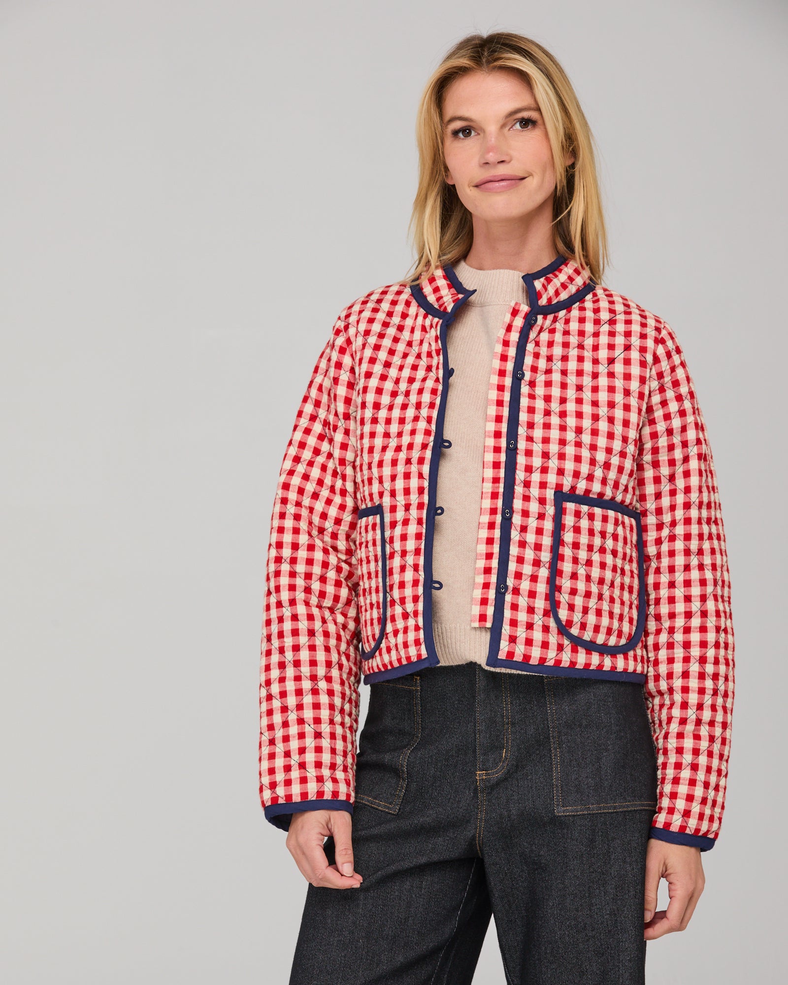 Mizuki Jacket - Red Seersucker