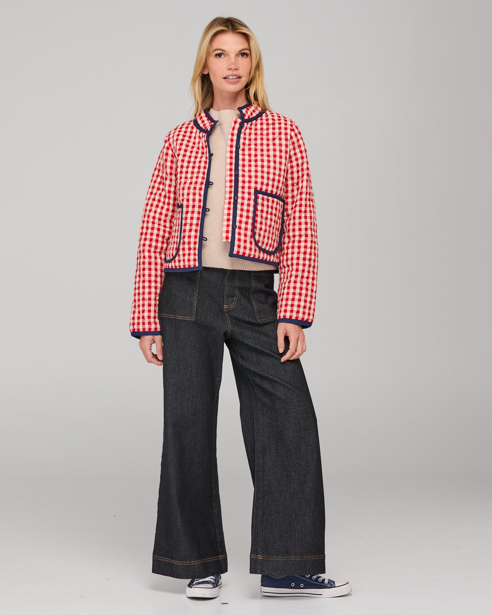 Mizuki Jacket - Red Seersucker